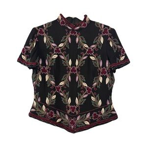 Vintage Embroidered Beaded Top